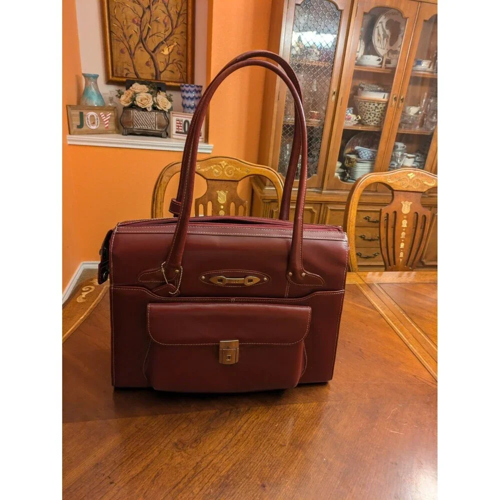 Deep Red Leather MCKLEIN Laptop 17